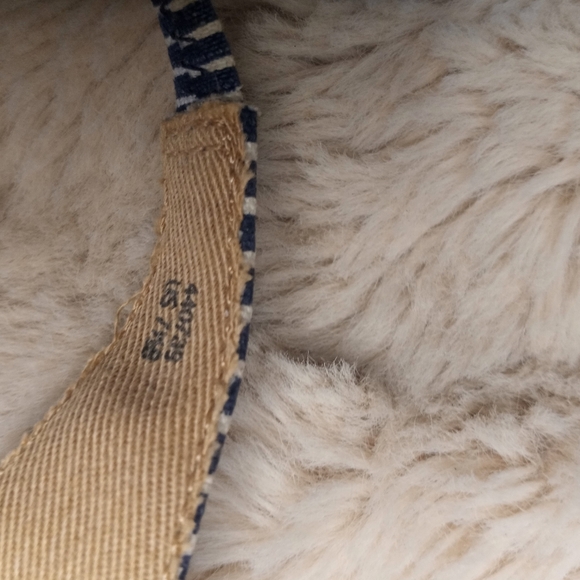 Lands End Nautical Preppy Striped White and Blue Coastal Comfy Slingback Flats - Picture 5 of 6